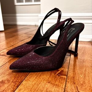 Stiletto Burgundy Heels